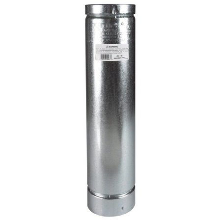 SELKIRK 4 in. D X 18 in. L Aluminum Round Gas Vent Pipe 104018